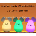 Portable Cute mouse Silicone LED Night Light, Touch Sensor Beside LED Table Lamp, Rechargeable Night lamp